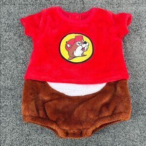 Buc-ee's One Piece Infant Baby 3 Months Beaver Patch Gas Station Travel Costume